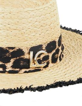 SOMBRERO LOLA CASADEMUNT PAJA CINTA LEOPARDO