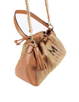 BOLSO LOLA CASADEMUNT JUDAS RAFIA DETALLES PIEL