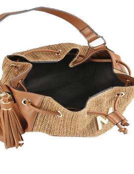 BOLSO LOLA CASADEMUNT JUDAS RAFIA DETALLES PIEL