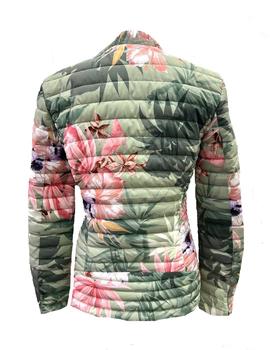 PARKA GUESS ESTAMPADA FLORES CON LOGOTIPO