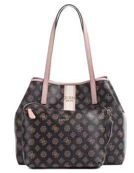 BOLSO GUESS TOTE VIKKY LOGO MULTI NEGRO