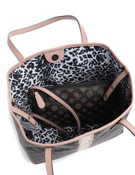 BOLSO GUESS TOTE VIKKY LOGO MULTI NEGRO