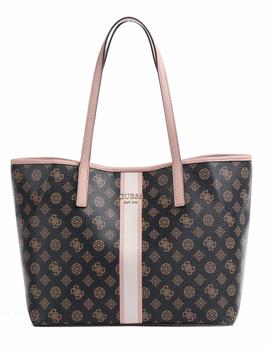 BOLSO GUESS TOTE VIKKY LOGO MULTI NEGRO