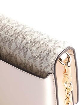 BANDOLERA MICHAEL KORS JET SET PEQUEÑA LOGOS CREMA