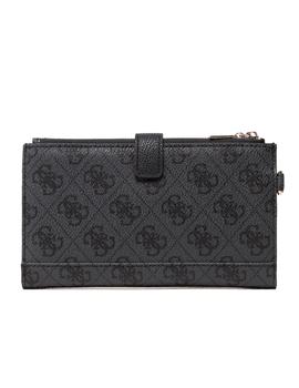 BILLETERA GUESS ZADIE LOGOS NEGRO