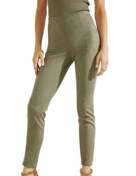 Leggins Guess de gamuza  efecto ante verde