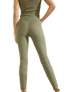 Leggins Guess de gamuza  efecto ante verde