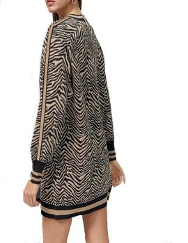 VESTIDOMAITE BY LOLA CASADEMUNT DE PUNTO JACQUARD TIGRE