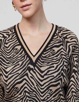 Jersey Lola Casademunt punto jacquard tigre