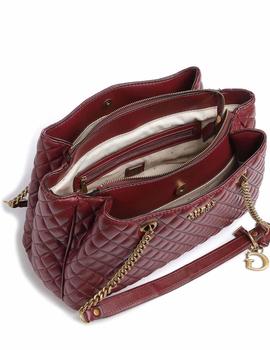 BOLSO GUESS MAILA PESPUNTES GRANATE