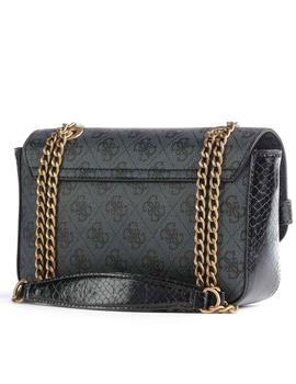 BOLSO GUESS ZADIE LOGO NEGRO