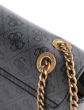 BOLSO GUESS ZADIE LOGO NEGRO