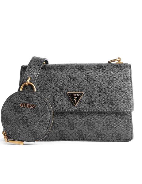 BOLSO GUESS ALEXIE CROSSBODY FLAP NEGRO