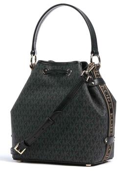 BOLSO MICHAEL KORS BOMBONERA MAEVE MD LOGOS NEGRO