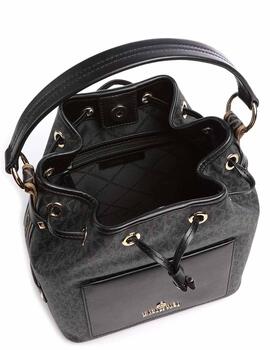 BOLSO MICHAEL KORS BOMBONERA MAEVE MD LOGOS NEGRO