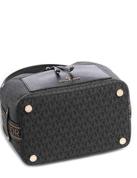 BOLSO MICHAEL KORS BOMBONERA MAEVE MD LOGOS NEGRO