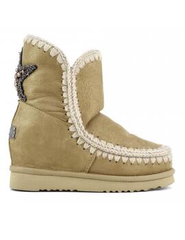 Bota Mou inner wedge back star patch piel