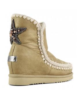 Bota Mou inner wedge back star patch piel