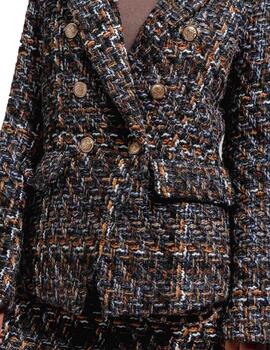 CHAQUETA BLASIER TWEED NEGRO-CAMEL