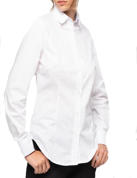 Camisa básica en algodón blanca