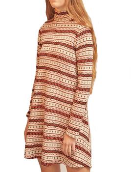 Vestido Maggie Sweet estampado camel