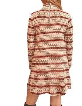 Vestido Maggie Sweet estampado camel