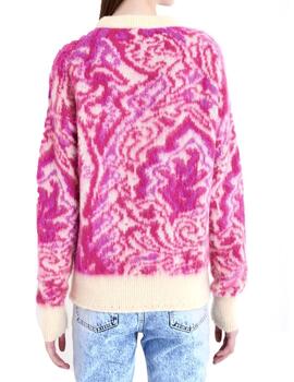 JERSEY VICOLO MOHAIRE  ESTAMPADO FUCSIA