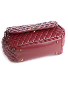 BOLSO GUESS MAILA CONVERTIBLE  PESPUNTES MERLOT
