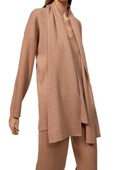 JERSEY LOLA CASADEMUNT BY MAITE  CON BUFANDA CAMEL